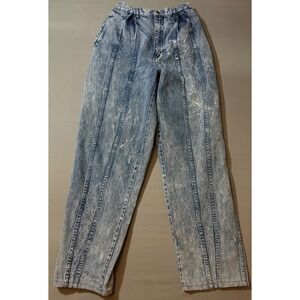 Cotler 80's Vintage Acid Wash Jeans High Waisted Pleated Front Size 30